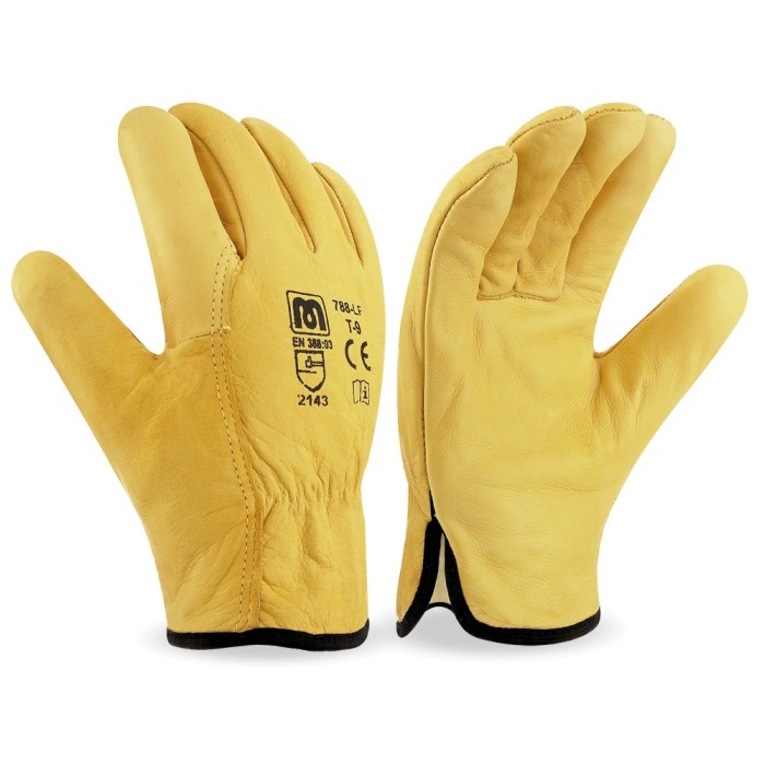Guante tipo conductor flor vacuno con forro para abrigo 788-LF - Referencia 788-LF